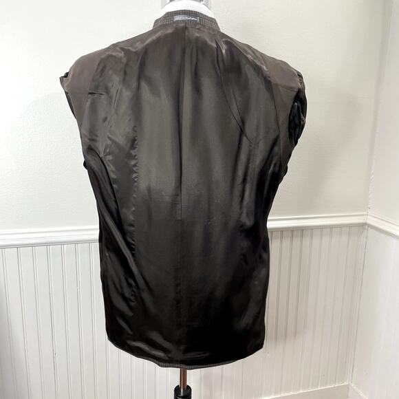 Oscar de la Renta Size 42R Blazer Wool Cashmere Houndstooth Designer Sport Coat - Picture 5 of 16